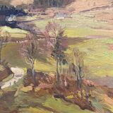 Landscape painting, oil painting 1947