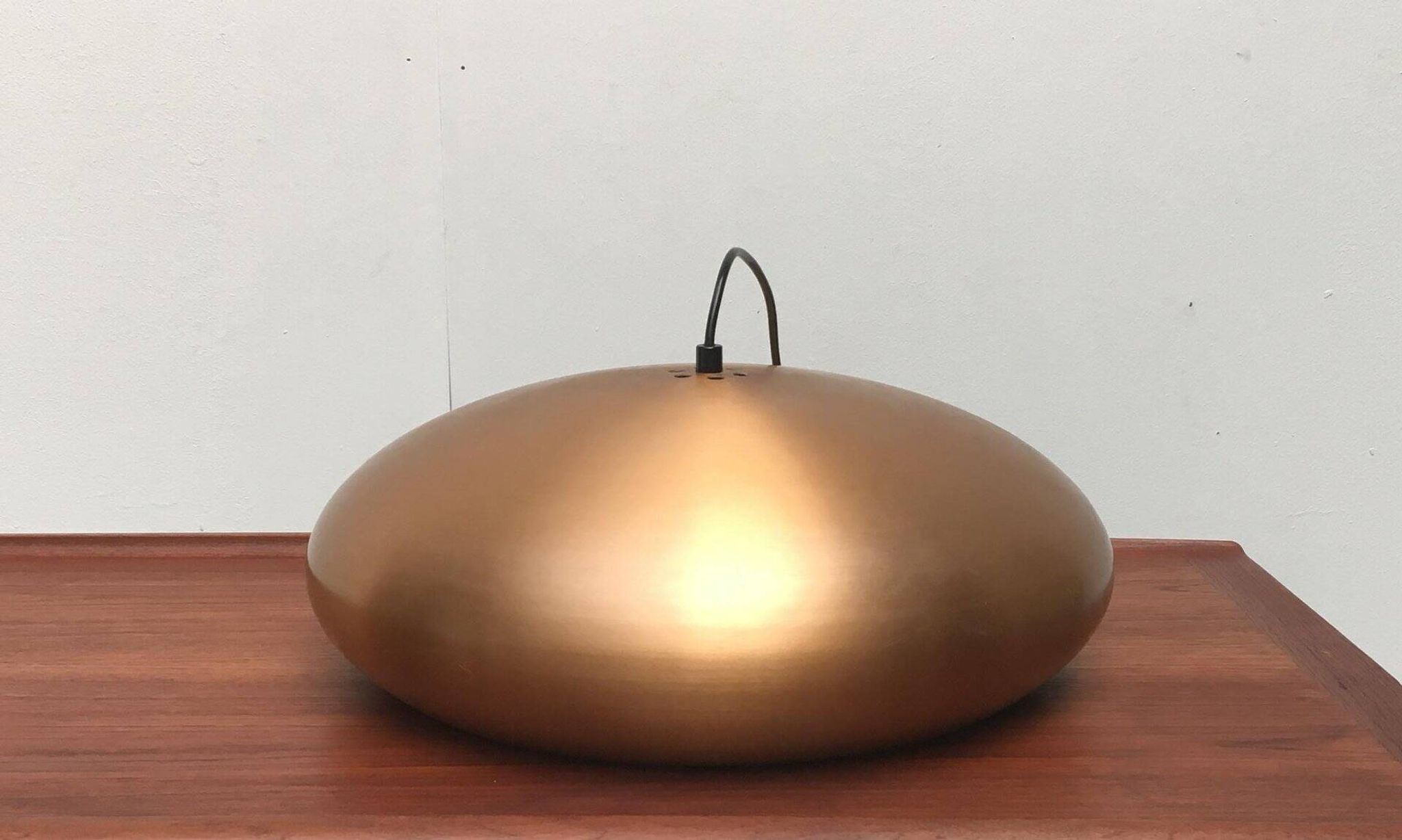 Large suspended copper lamp from mid-century Germany by Goldkant Leuchten.