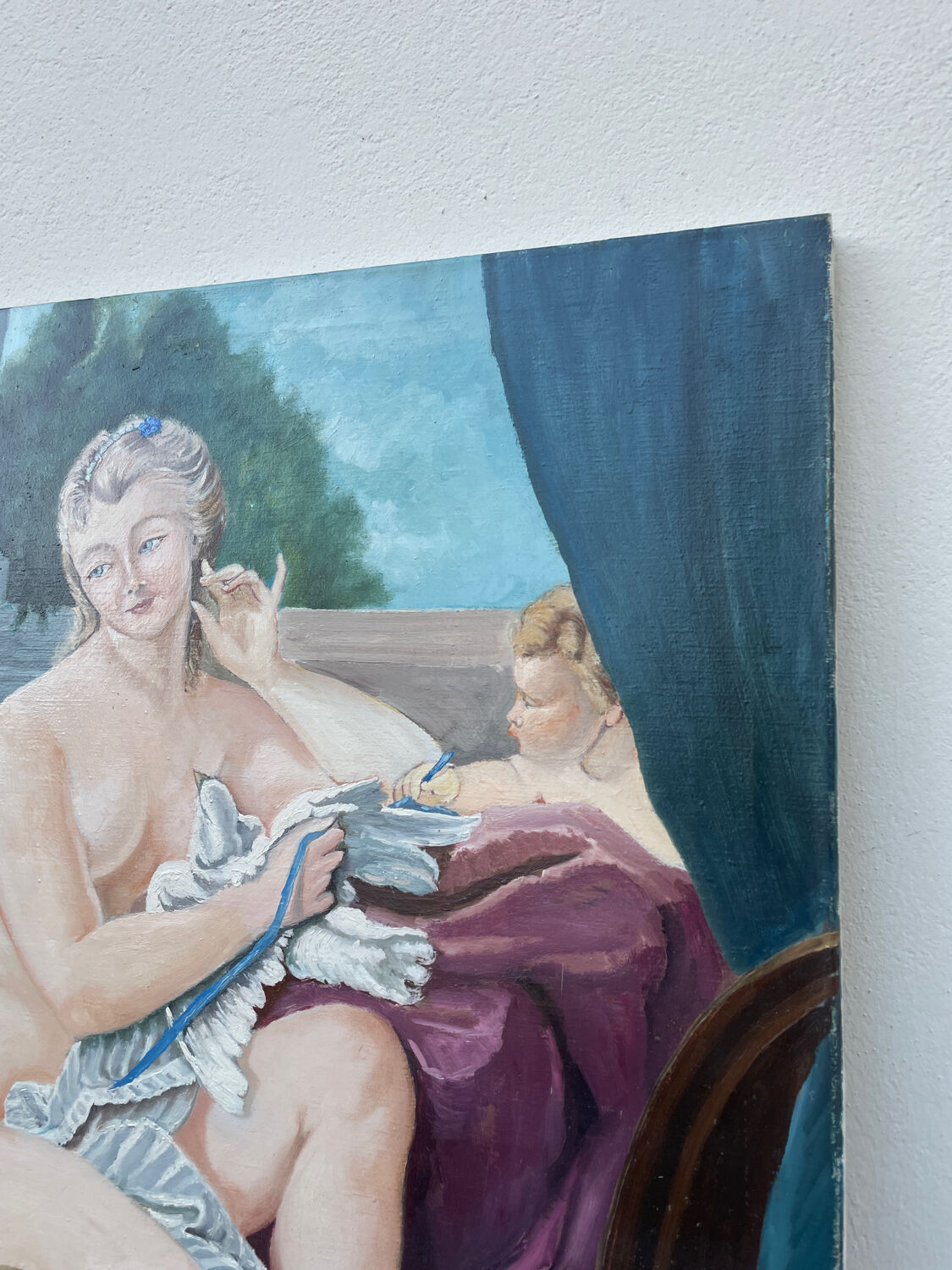 Painting oil on canvas female nude