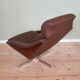 Mid-Century Danish Swivel Chair in Leather, 1970s