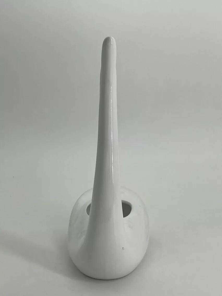 Cache pot en céramique en forme de cygne