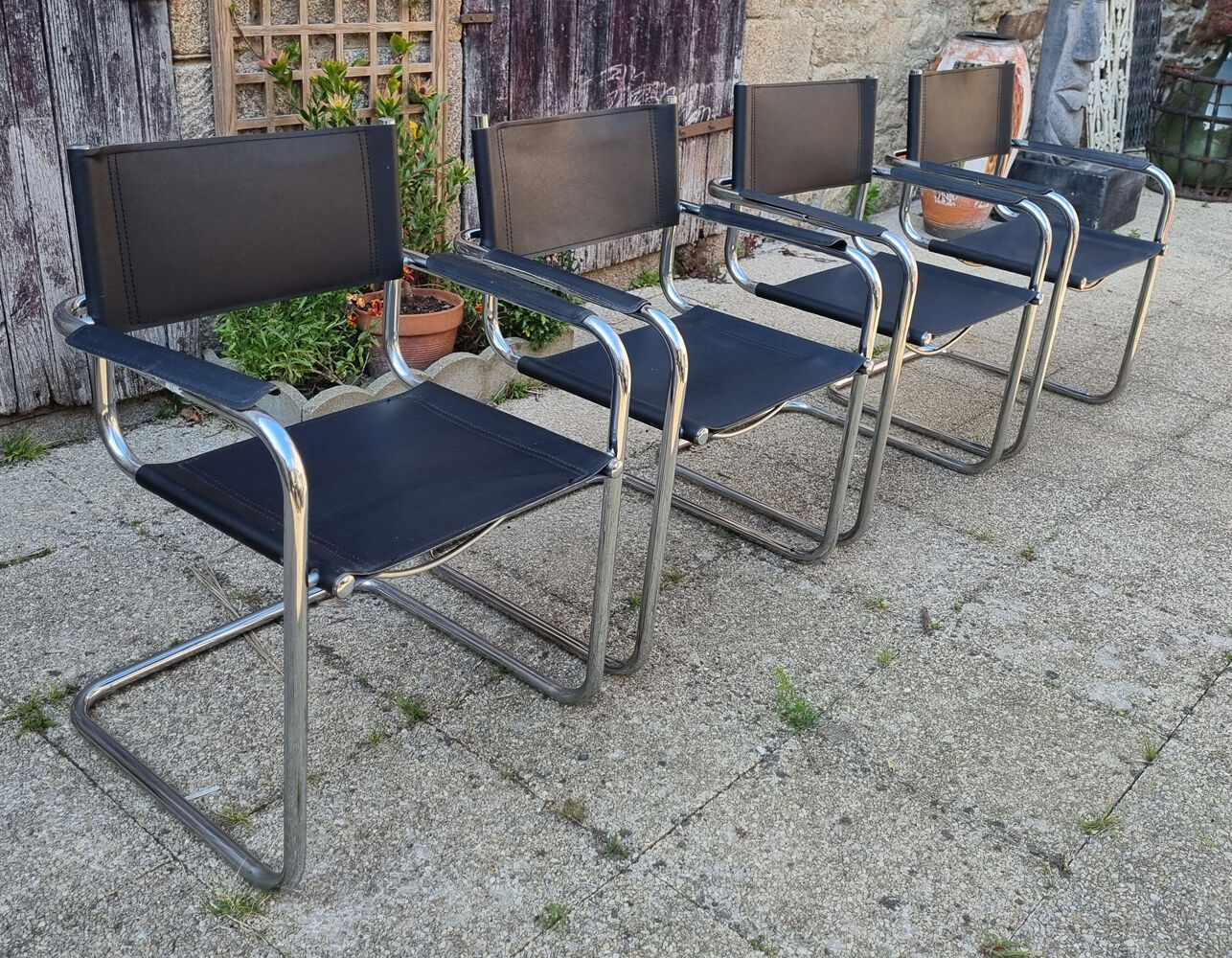 Series of 4 armchair