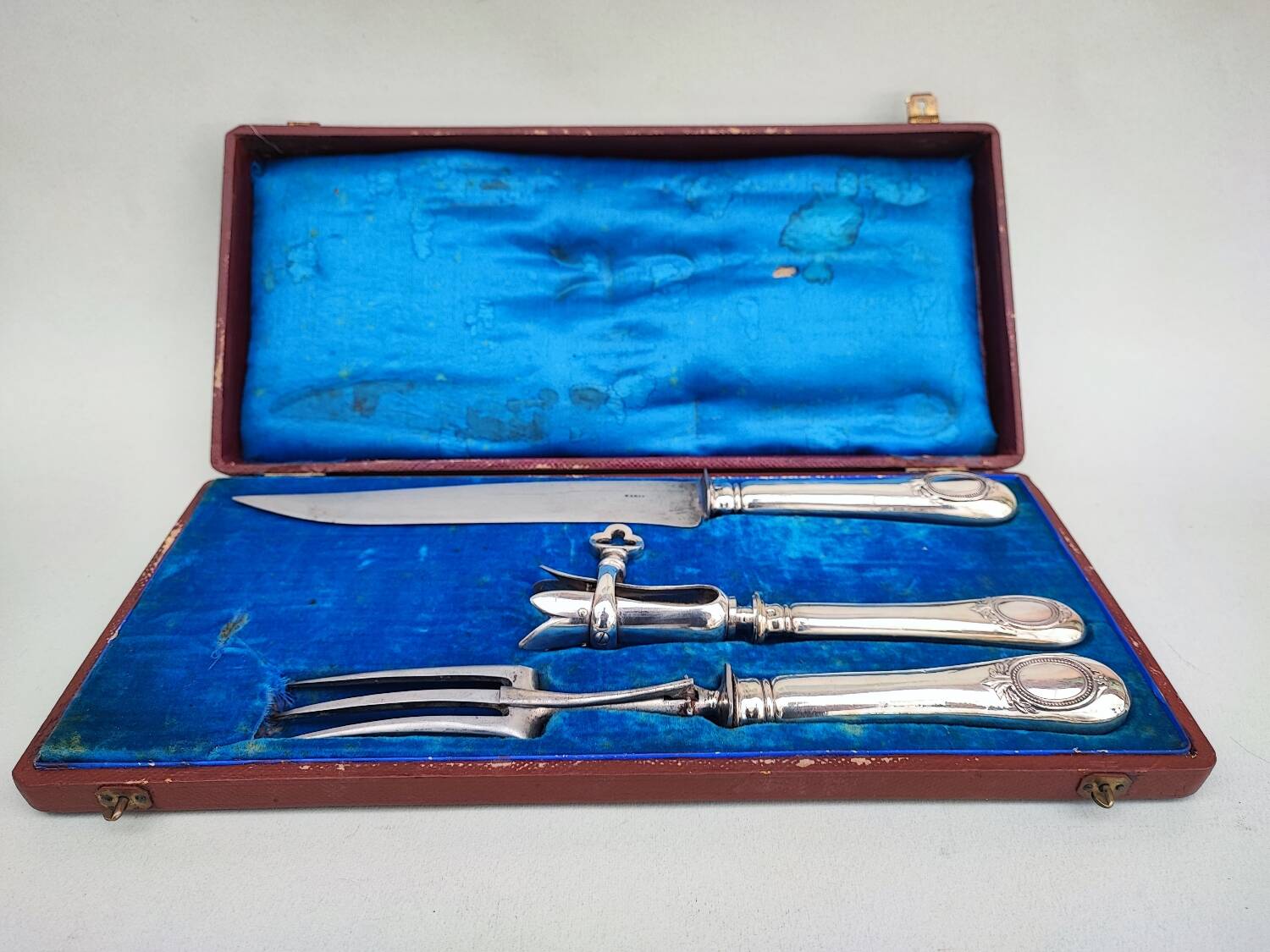 Sterling silver roast carving set