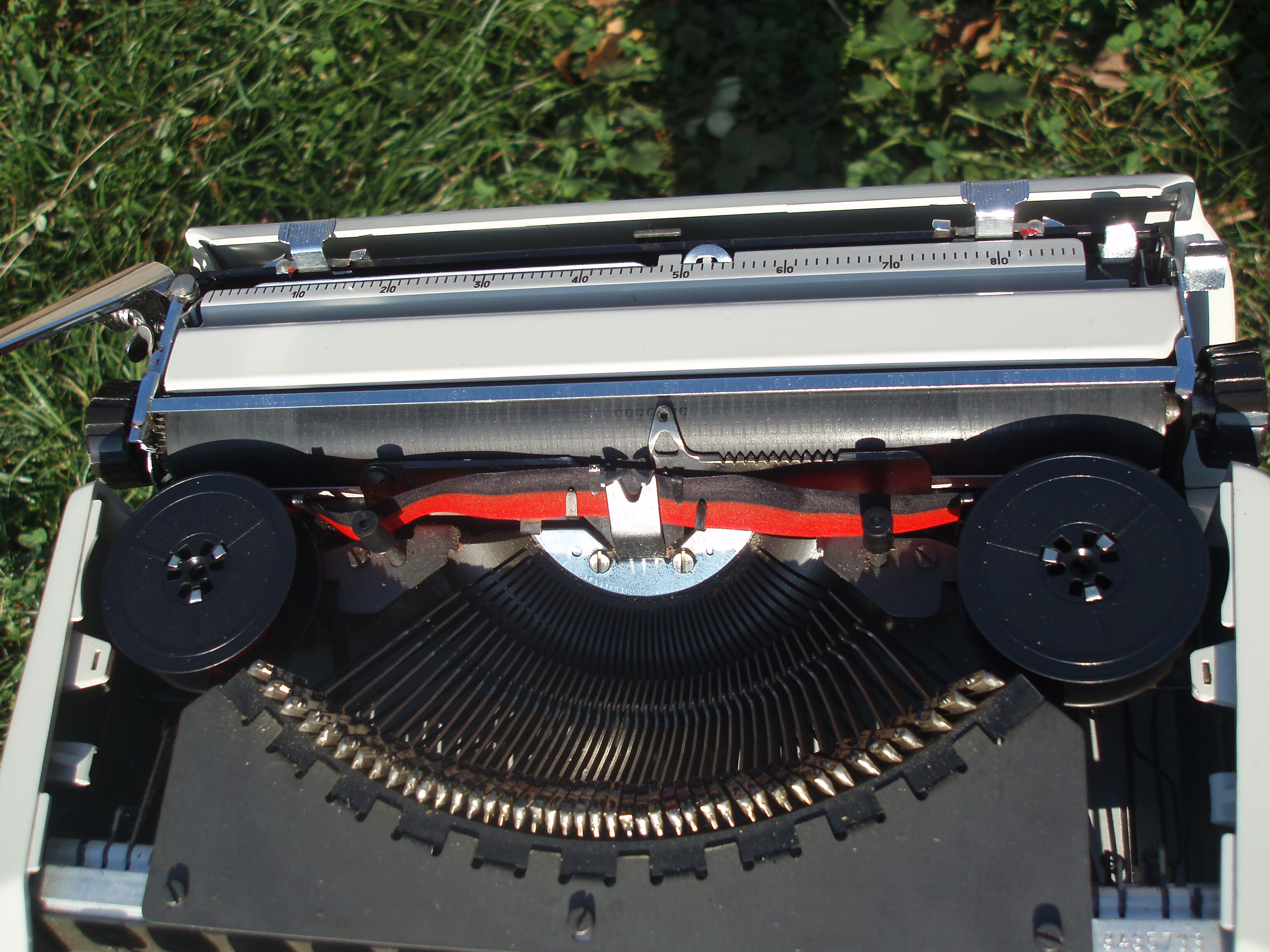 Baby hermes typewriter with manual job and his bag