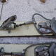 Vintage pair of wooden skis from the 1960s - Cabanon