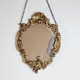 Cherub brass mirror