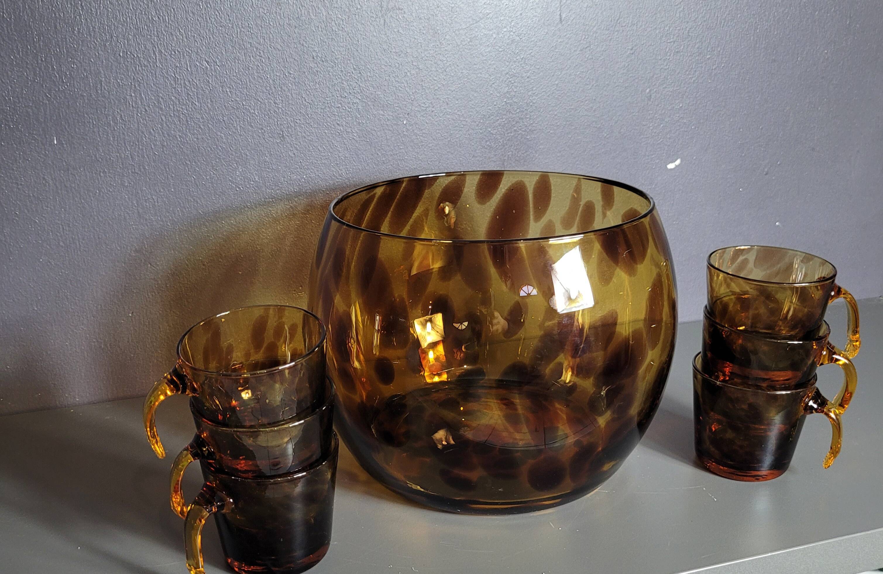 Blown glass punch service