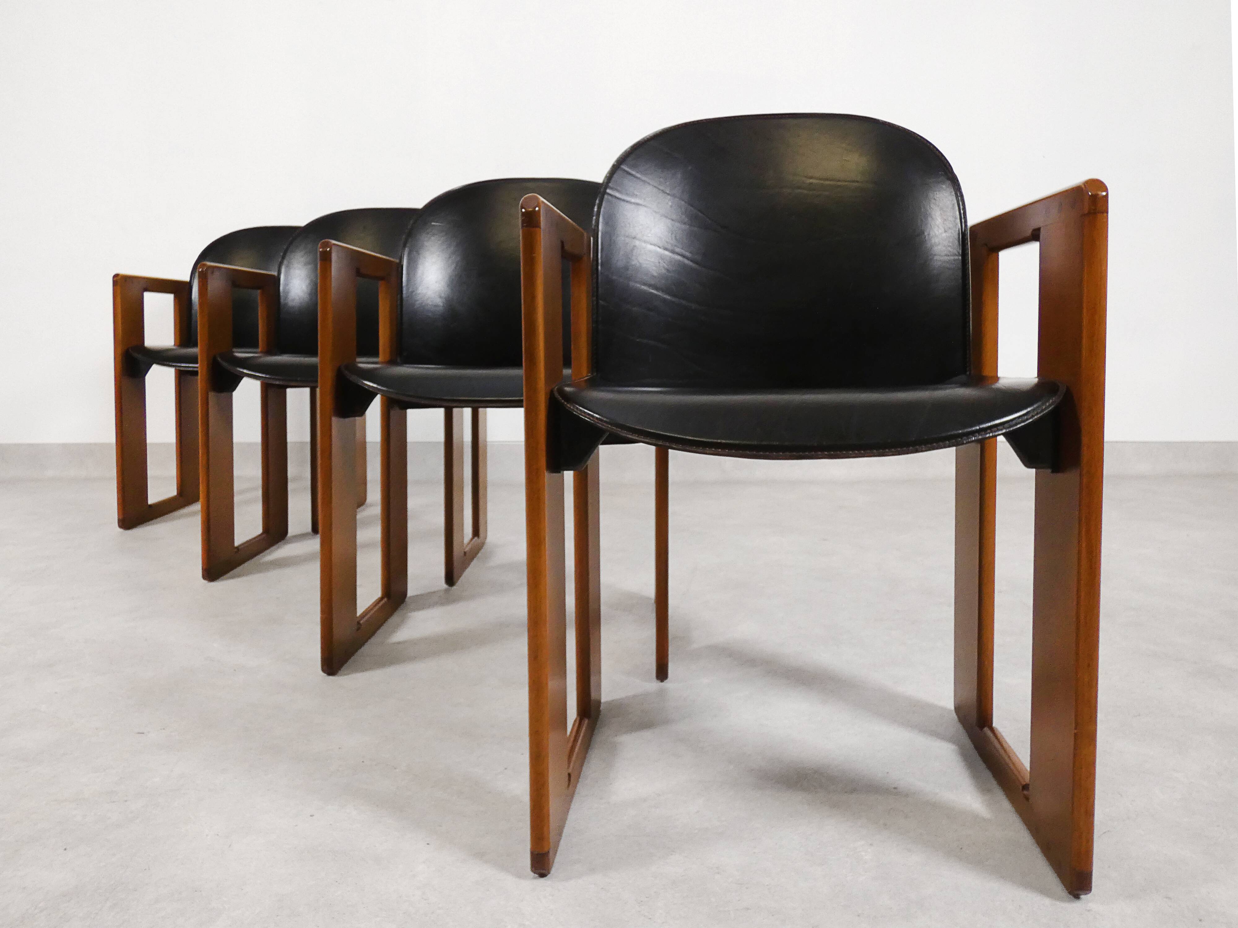 4 dining chairs - 'Dialogo' - Afra & Tobia Scarpa