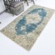 4x7 Rustic Blue & Beige Handmade Persian Rug, 112x212Cm SK 17715