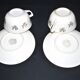 Set of 2 vintage cups with gold flowers Villeroy Boch Mettlach
