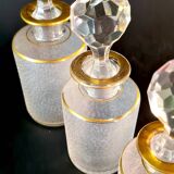 Napoleon III frosted crystal toilet set by Saint Louis