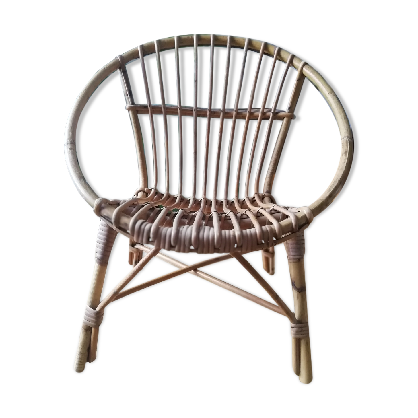 Fauteuil rotin enfant