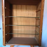 Bibus has 3 wooden and bamboo shelves from the 50s
