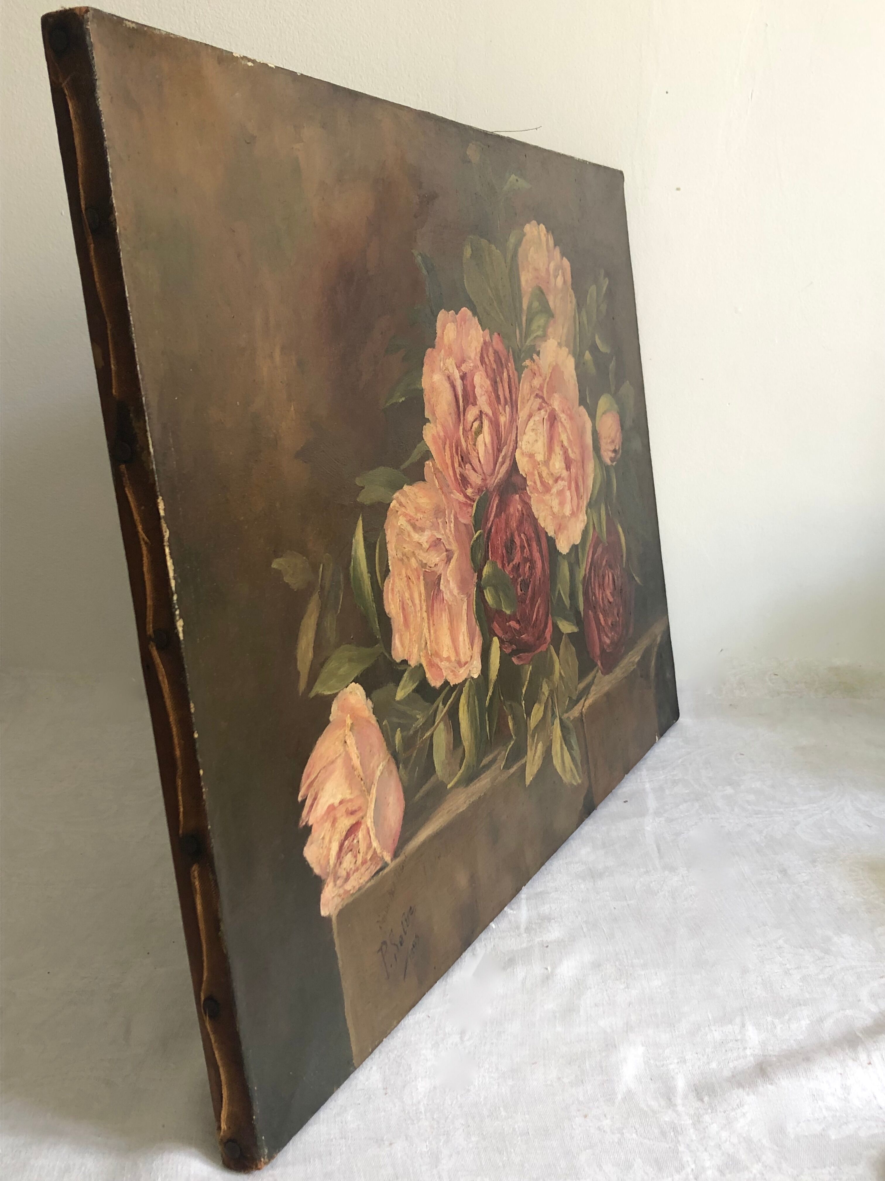 Bouquet of peonies - French school of the xiX century - P.SELVE