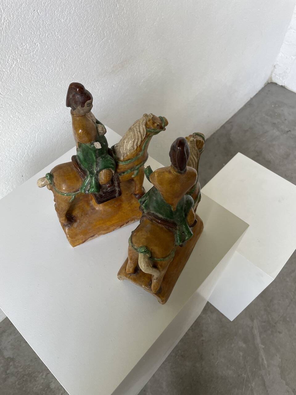 Ming period terracotta equestrian ridge tile