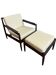Fauteuils scandinave en teck massif avec ottoman 1960