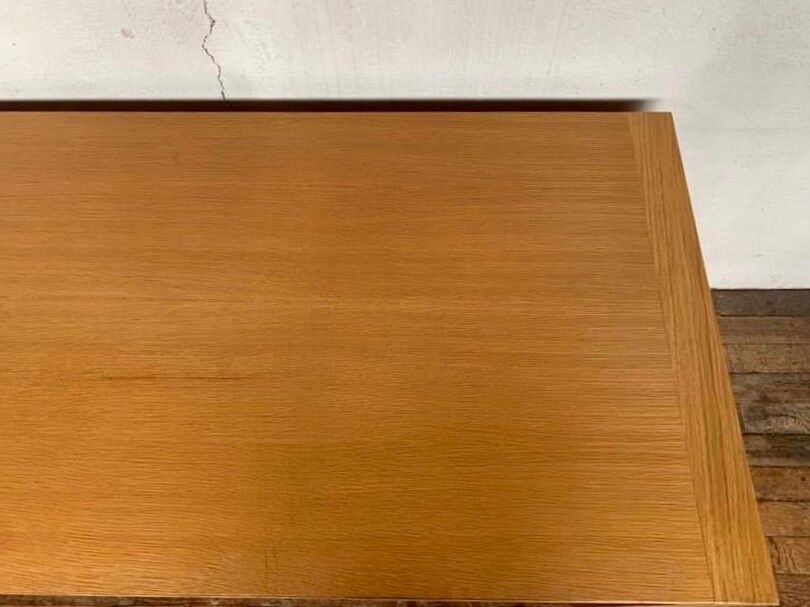 Vintage Modernist design desk with 3 drawers in Light Oak