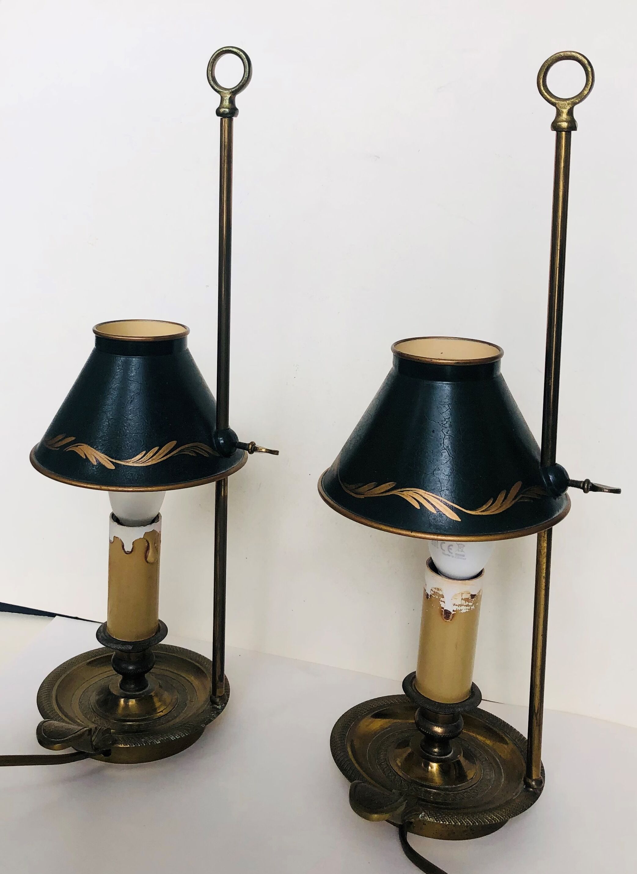 Pair of hot water bottle lamps