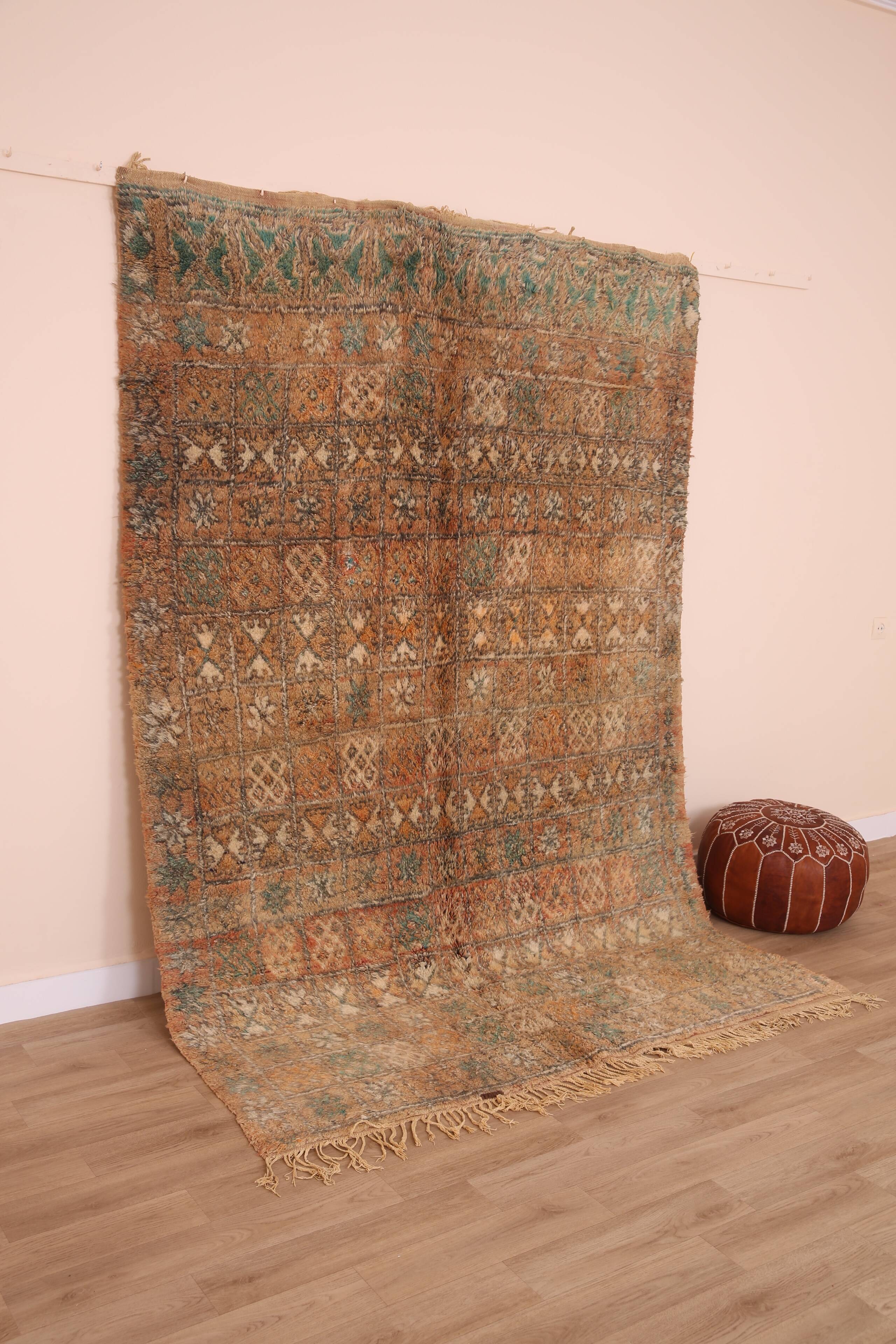 Peach Vintage Moroccan Rug 178 x 264 cm, Berber Wool Rug, Handmade Boho Rug