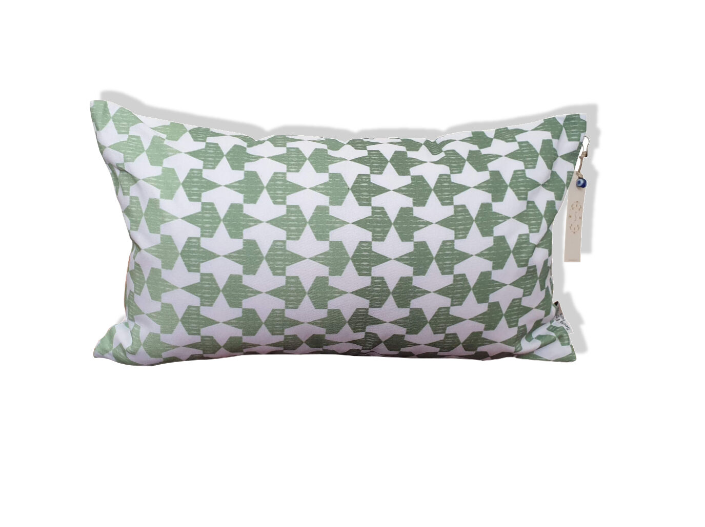 Topkapi cushion cover white, green, 30 x 50
