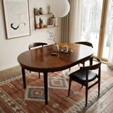 Scandinavian extendable table in rosewood from the 1960s, with 2 extensions.