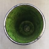 Enamelled terracotta vase - Signed 1950s