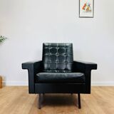 Fauteuil skaï noir