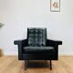 Fauteuil skaï noir