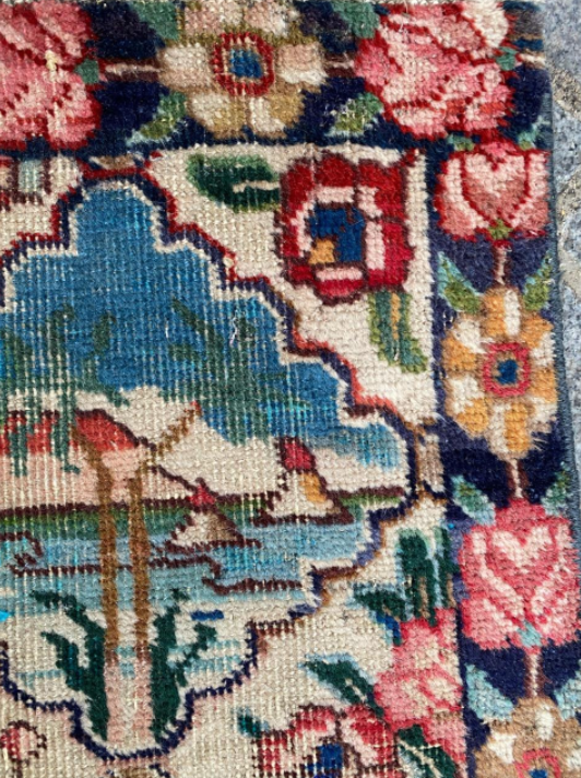 Vintage decorative carpet Mahal 129x79cm