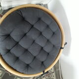 Vintage rattan pouf