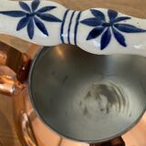 Vintage copper and ceramic kettle