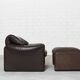 Leather Maralunga Lounge Chair and Ottoman by Vico Magistretti for Cassina