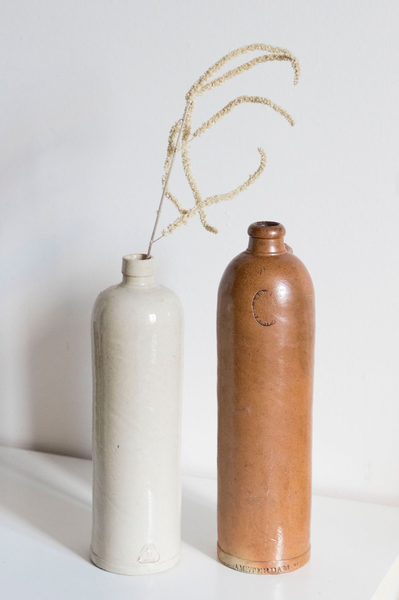 Enamelled stoneware bottle pont des vernes