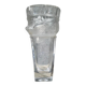 Vase signé à col carré en cristal blanc moulé pressé satiné mat PORTIEUX