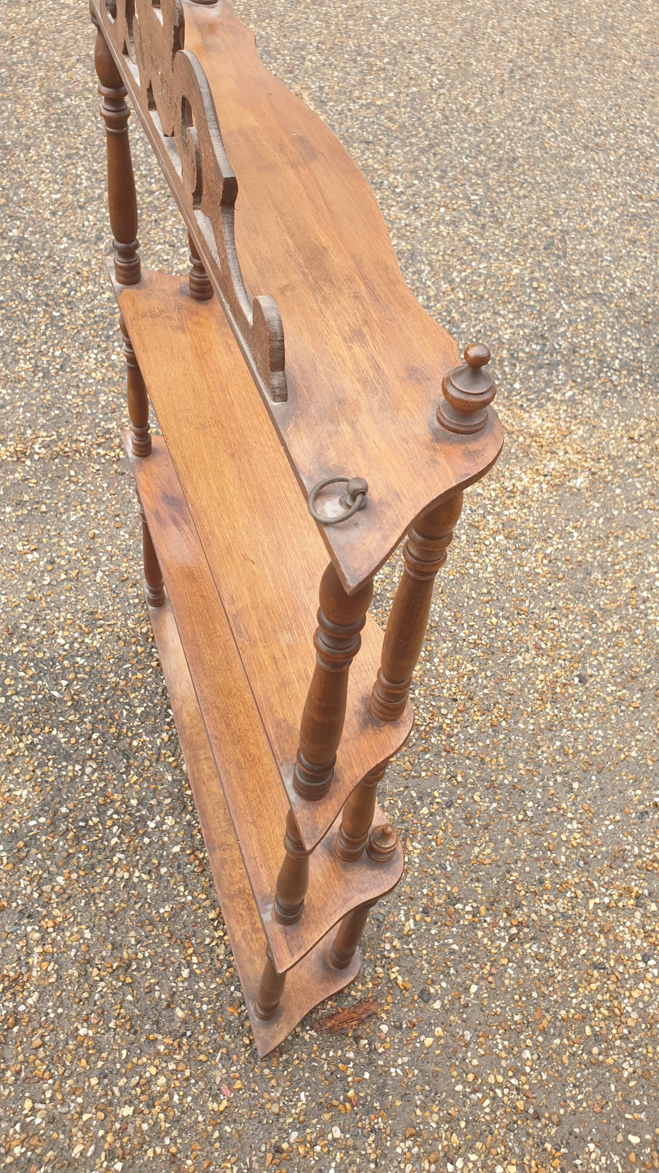 Wall shelf Napoleon III solid walnut