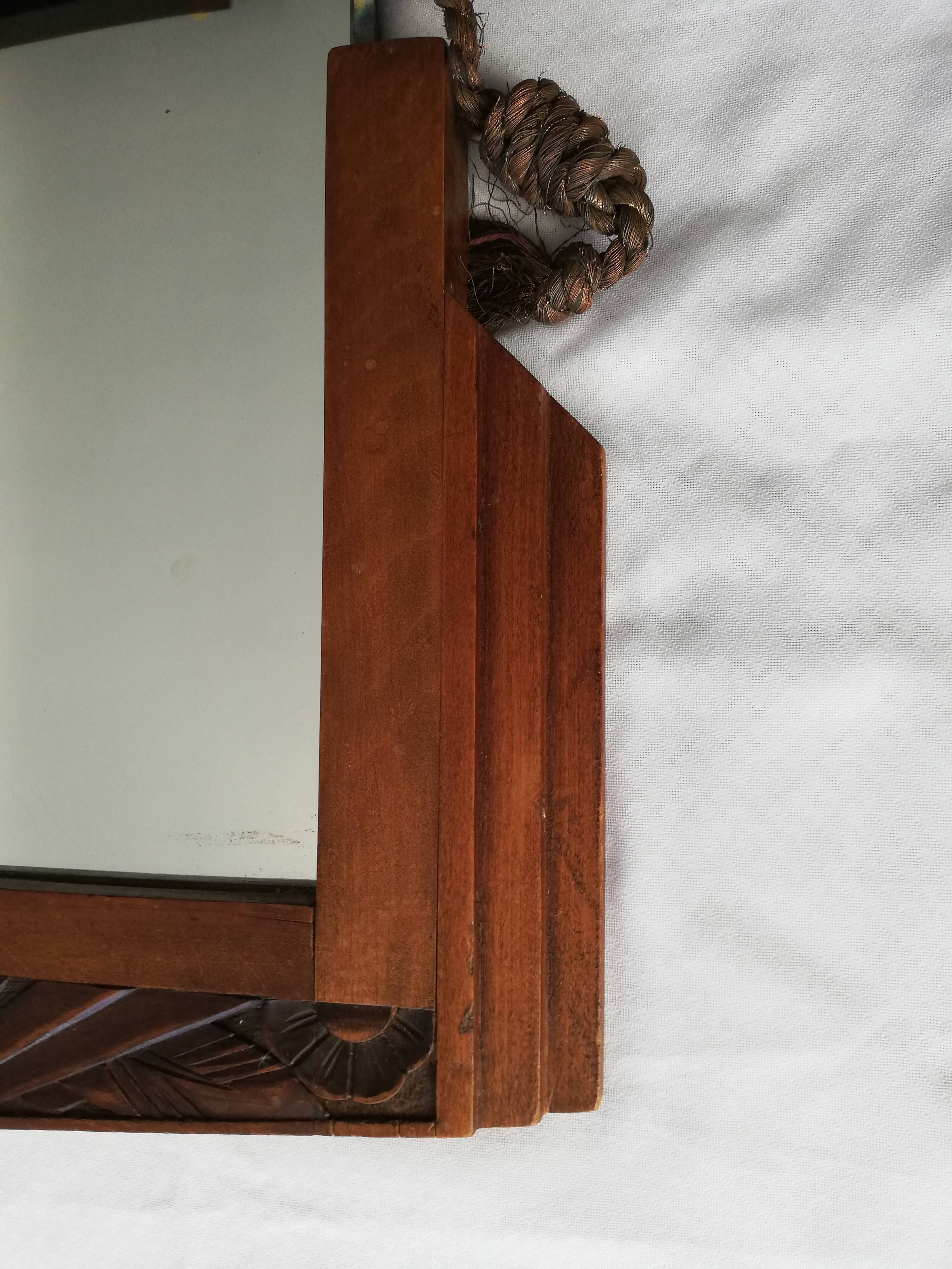 Art Deco wooden mirror