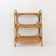 Vintage three-tier rattan shelf in bohemian style - 1960s