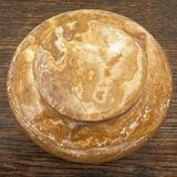 Vintage Orange Marble Ashtray Diameter 12 cm
