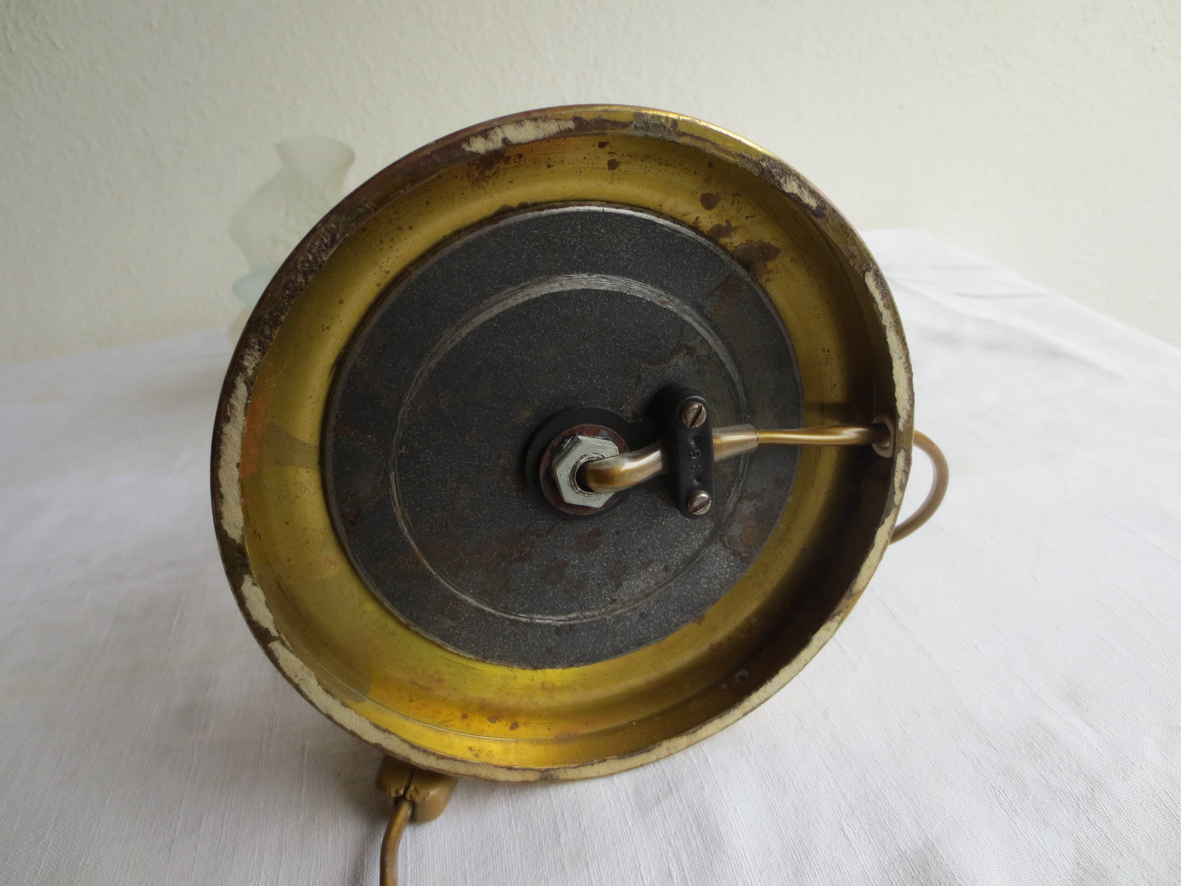 duo de lampe de table en métal doré
