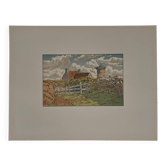 Lithograph by Henri Rivière - Old mill in Loguivy