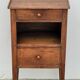 Rustic bedside table in solid oak 2 drawers - 19th