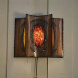 Applique murale Accolay en cuivre et résine 1950’s