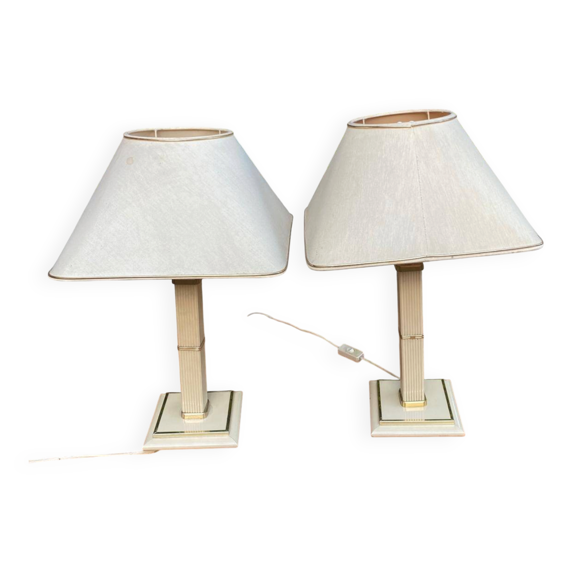 Pair of vintage table lamps from the 70s/80s — Hollywood Regency / Neoclassical style