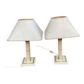 Paire de lampes à poser vintage 70/80 — Style Hollywood Regency / Néoclassi
