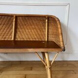Banc en rotin enfant vintage