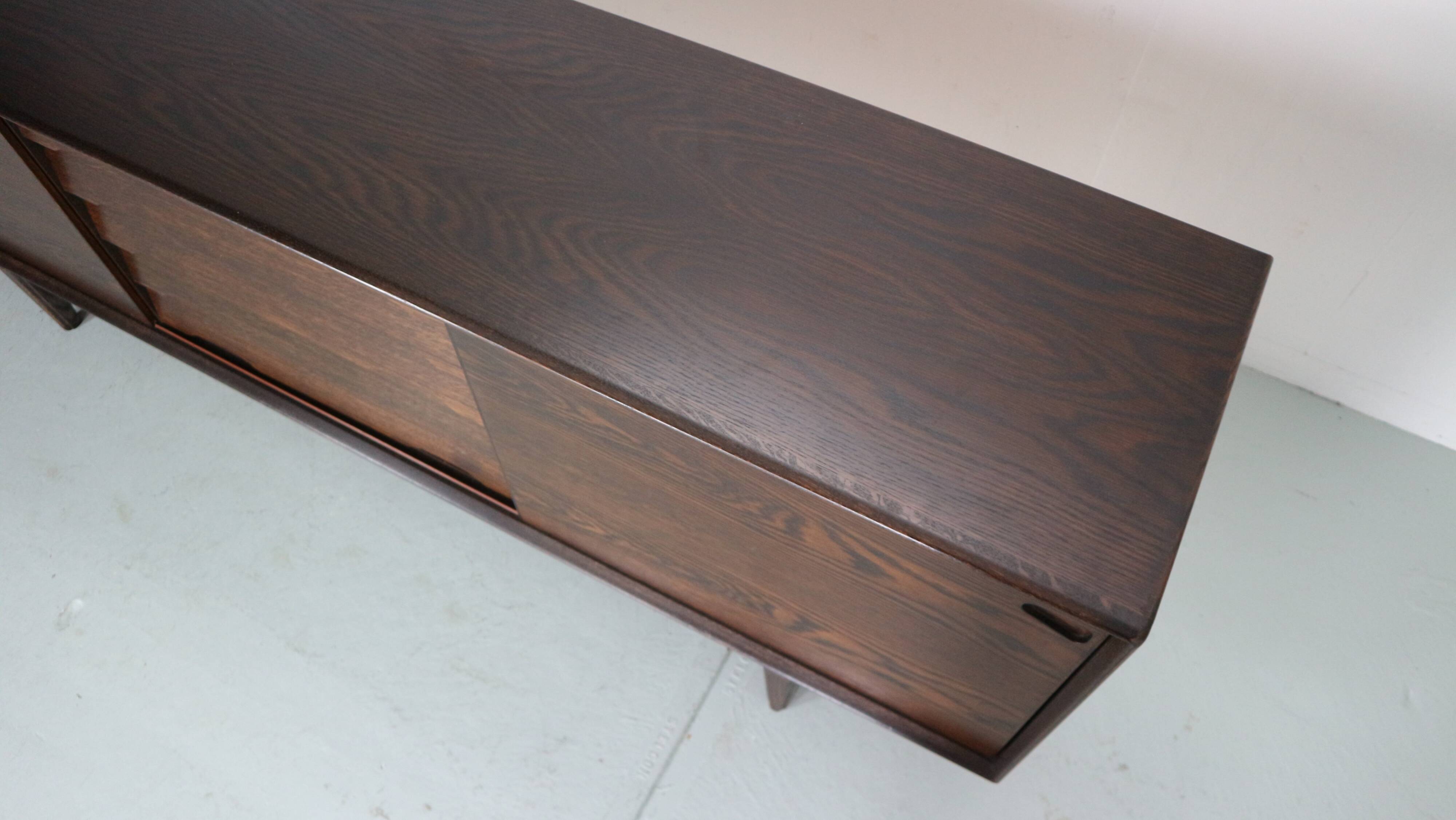 Skovby Møbelfabrik Darkened Oak Sideboard "Model 65", 1960 Denmark