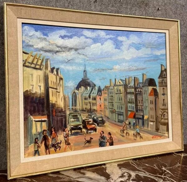 Ollier : huile sur toile marouflée sur panneau