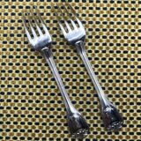Pair of Christofle silver-plated dessert forks, Germain model