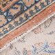 Tapis persan classique rose et bleu 9x12, 280x382 cm