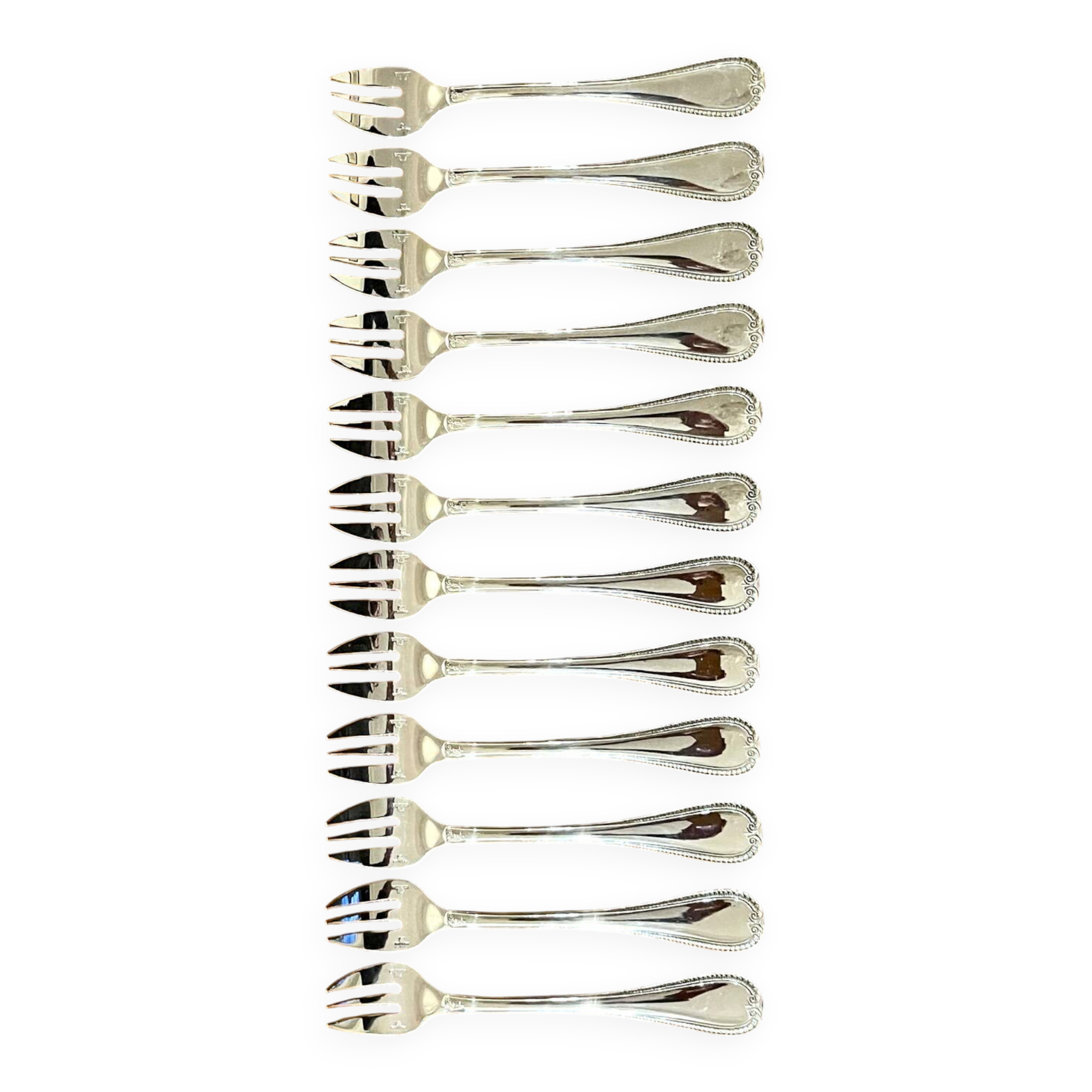 Christofle Malmaison 12 oyster forks, new condition